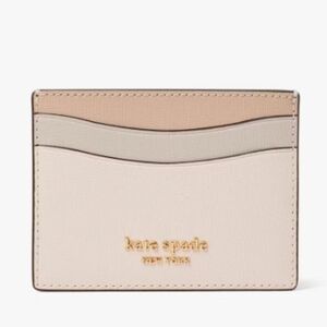 Kate♠️Spade-Morgan Colorblock Card Holder-(Pale Dogwood-Multi)